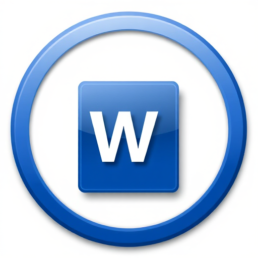 Create a high-resolution image of a Word document icon with a transparent background, shot with a DSLR camera at f/8 aperture, ISO 100, 50mm lens, and a soft natural light setup for clarity and detail.
