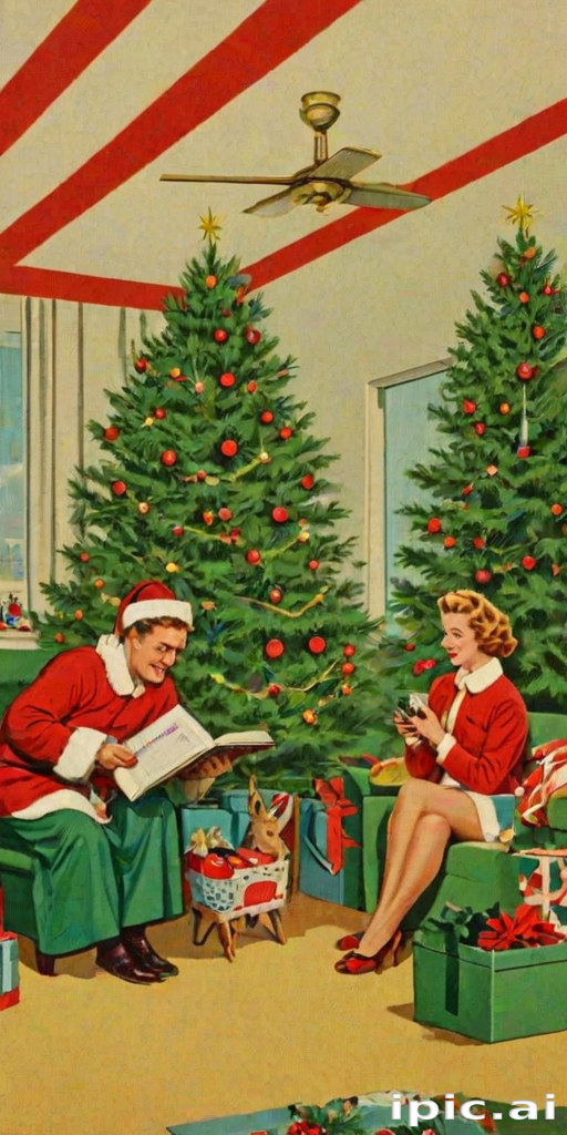 retro christmas image