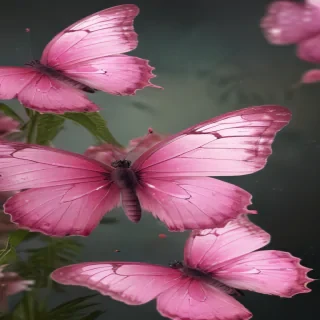 pink butterflies png