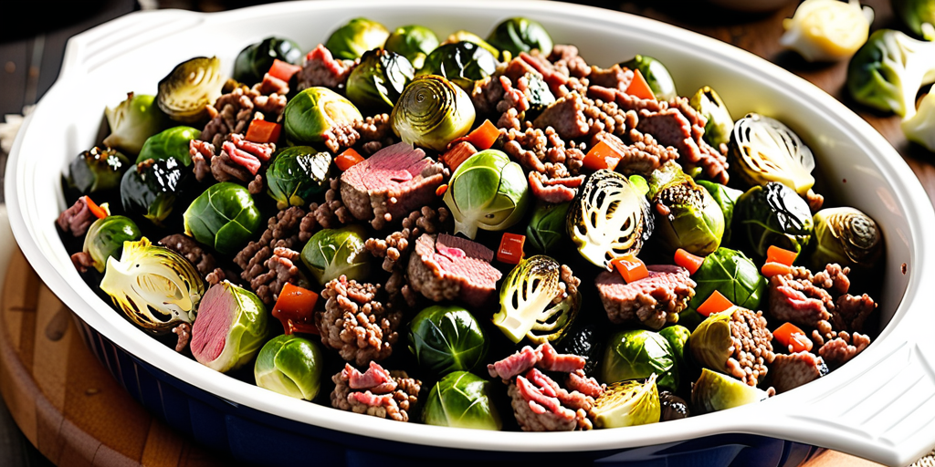 ground beef and brussel sprouts
