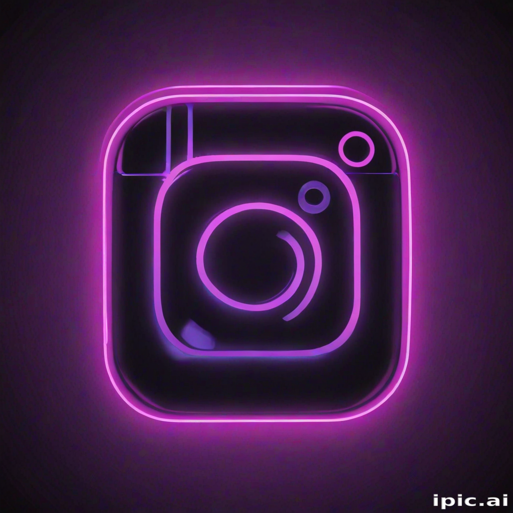 neon instagram logo