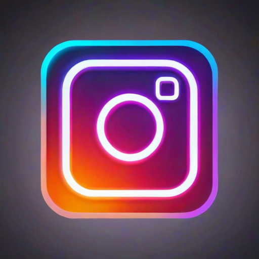 neon instagram logo