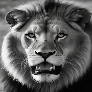 lion black and white pictures