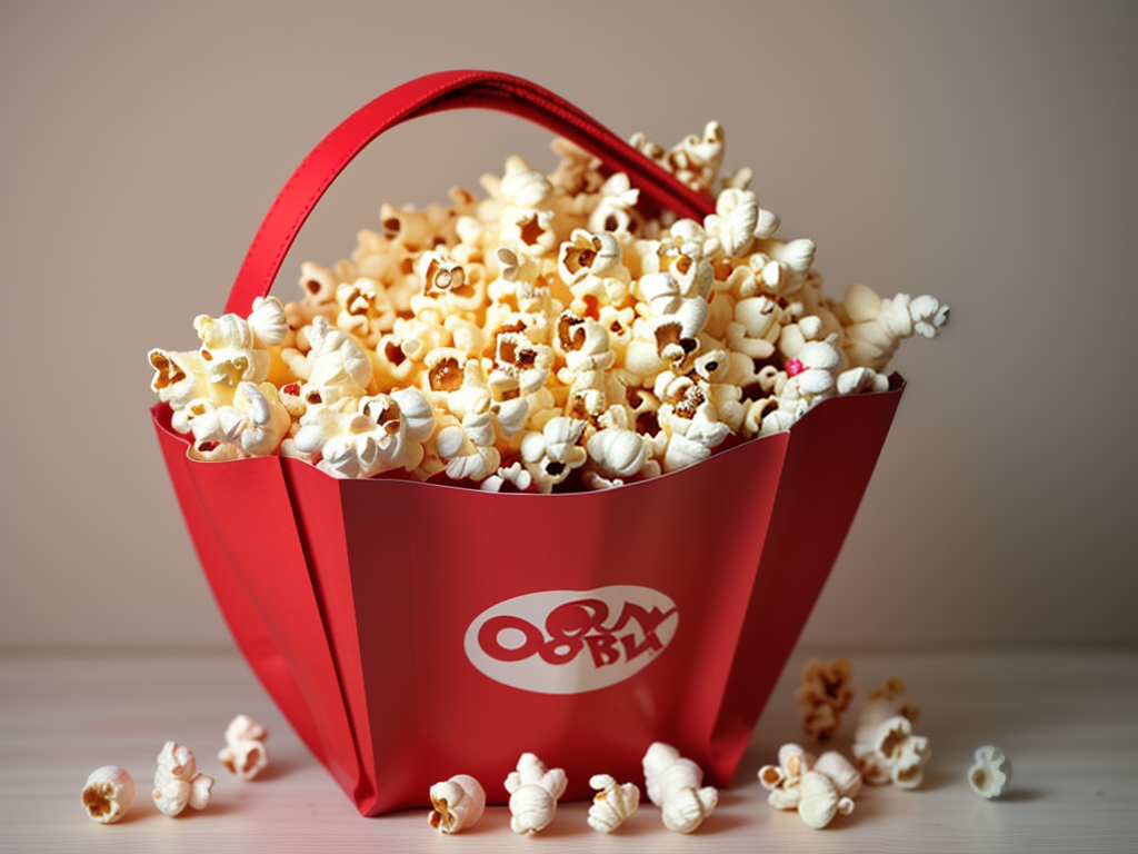 popcorn in a red bag