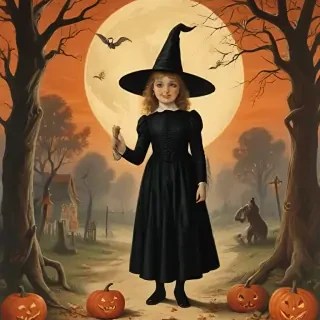 public domain vintage halloween art