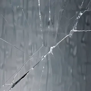 cracked glass transparent