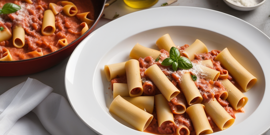 paccheri alla vodka e salsiccia