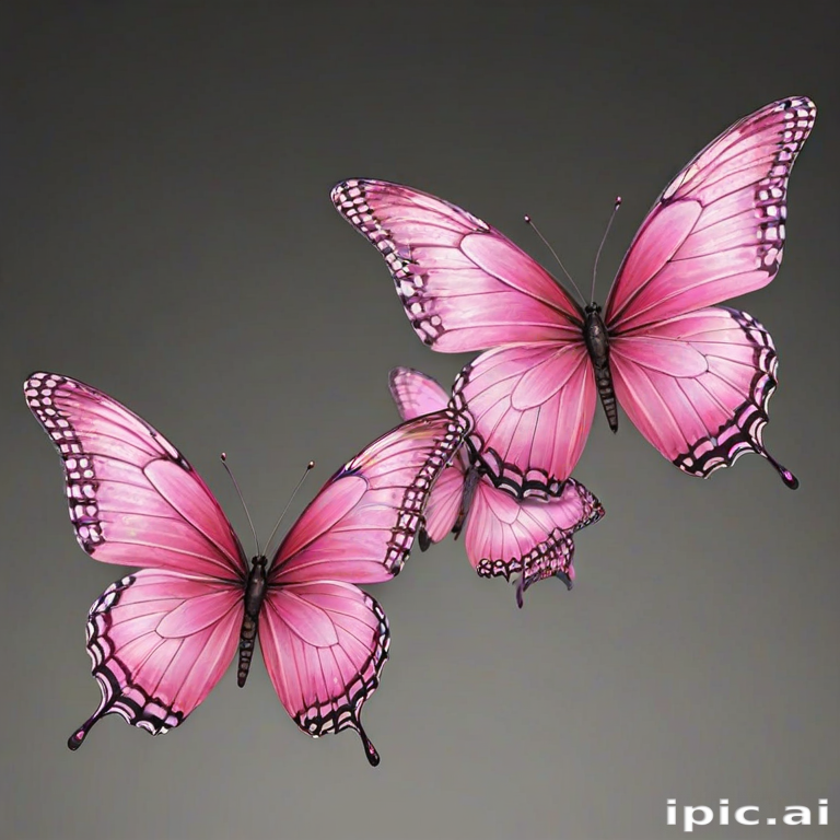 pink butterflies png