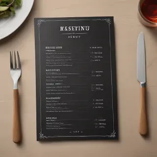 restaurant menu mockup