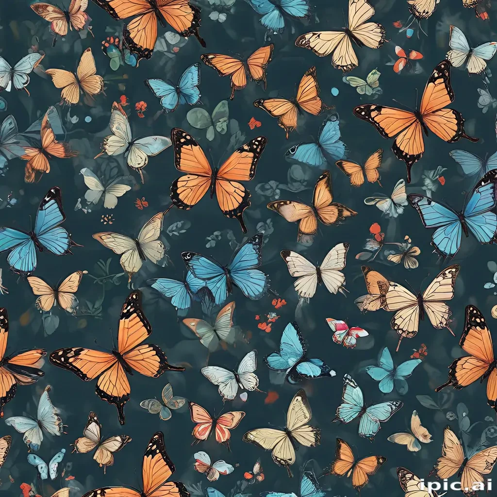 background with butterflies
