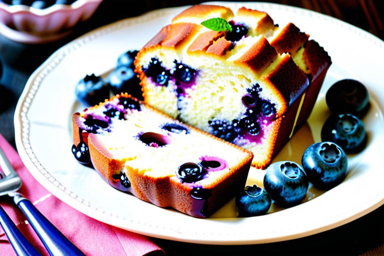 blueberry sour cream pound cake