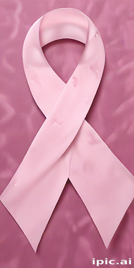 Elegant Pink Ribbon Symbolizing Hope and Support for Breast Cancer ...