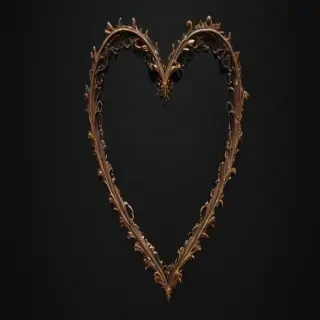 heart with black background