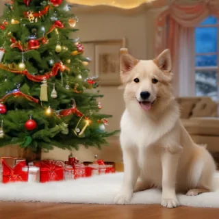 christmas wallpaper dogs