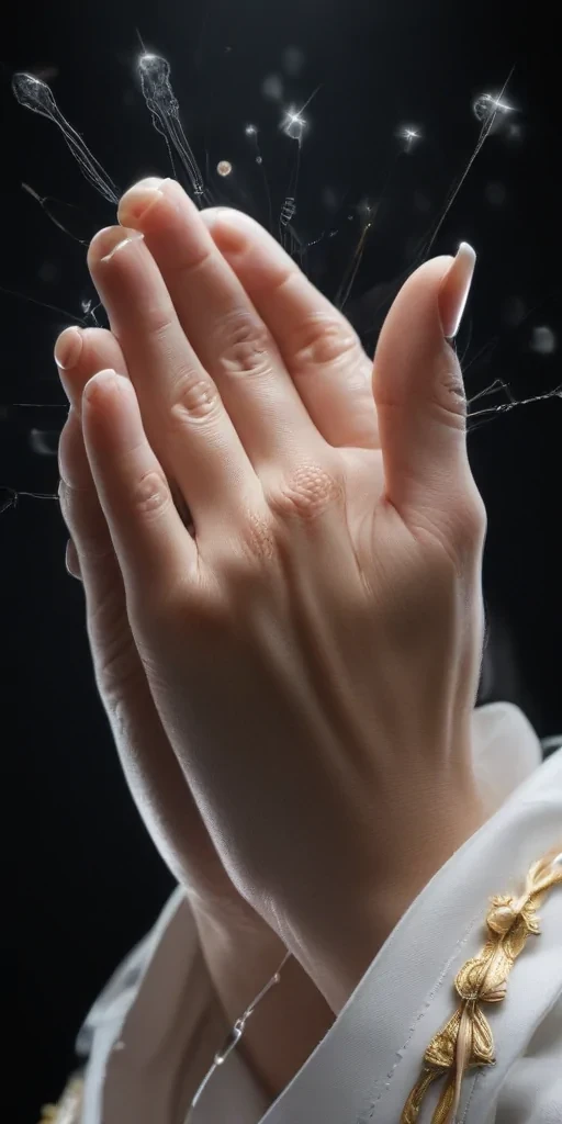 praying hands transparent