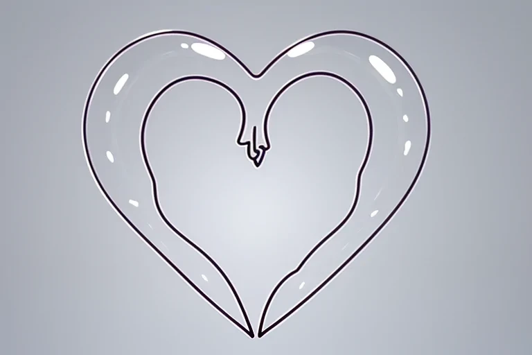 transparent heart outline