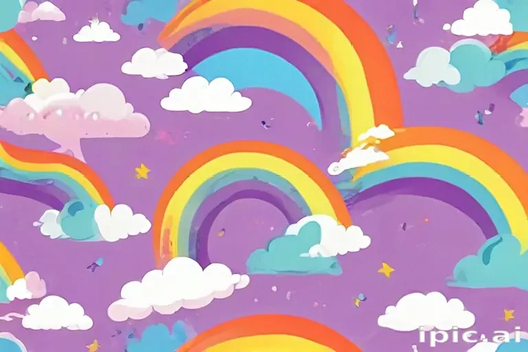 cute rainbow background