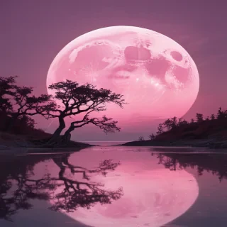 pink moon wallpaper