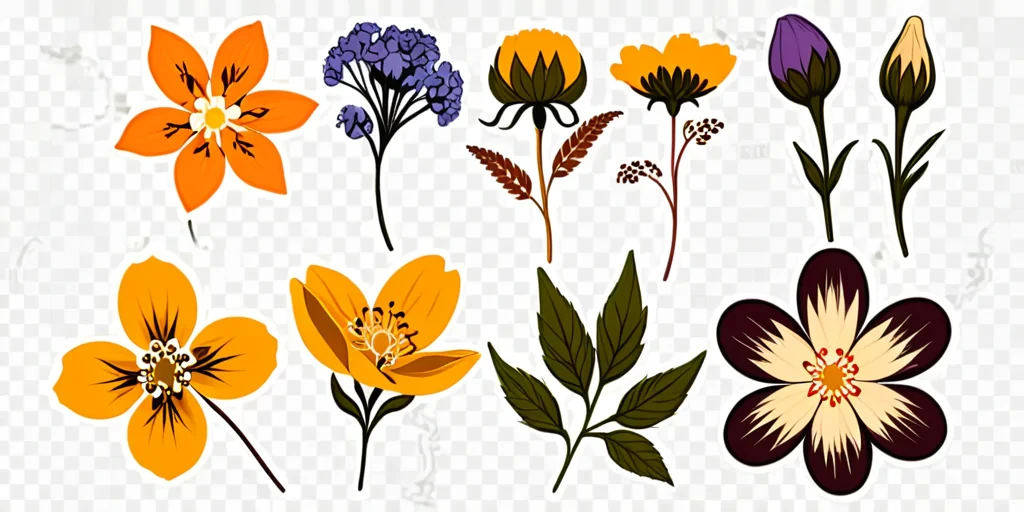 pressed flower png
