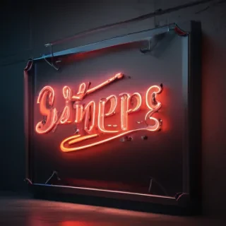 neon sign mockup