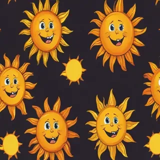 cartoon suns