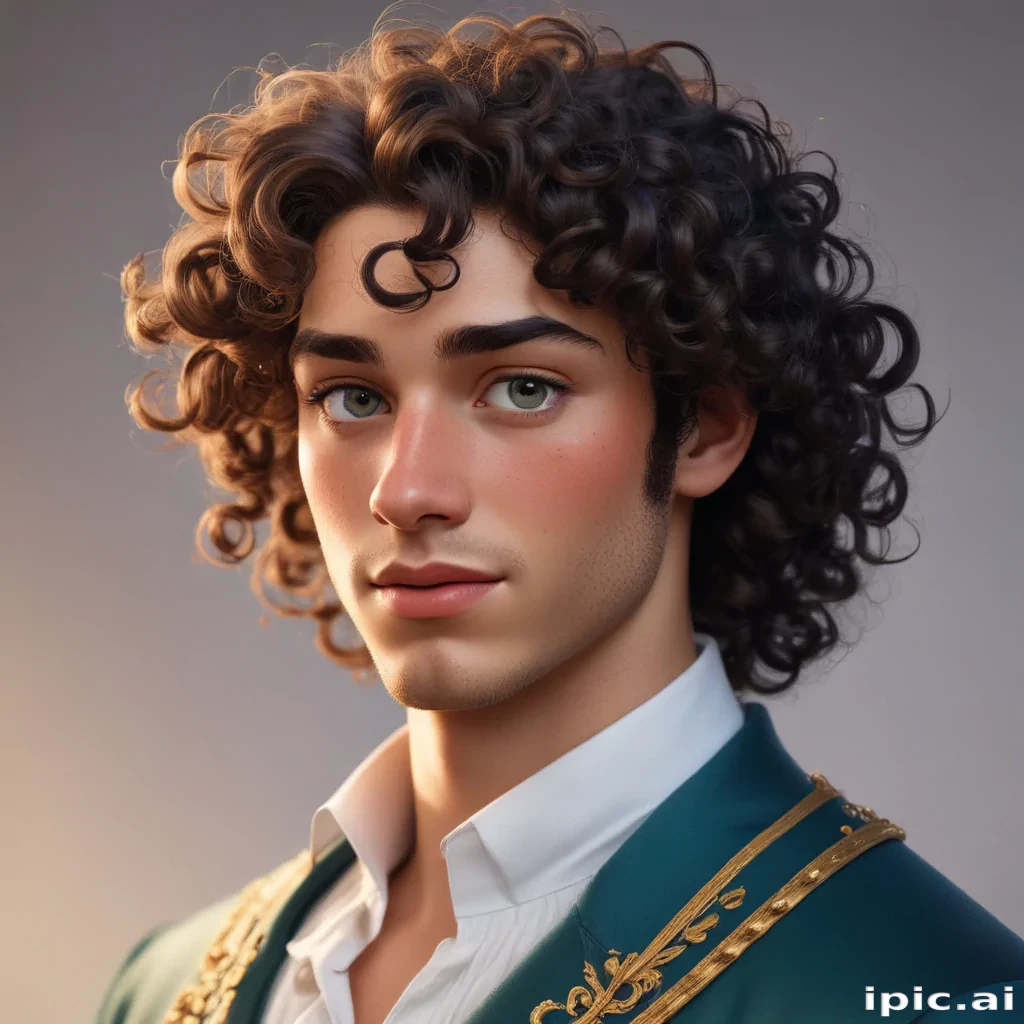 popular male cartoon characters with curly hair