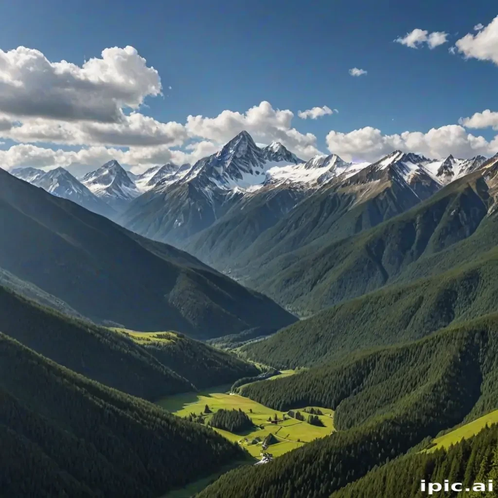 mountainous background
