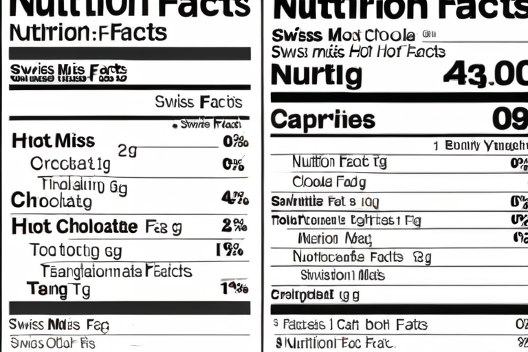 nutrition facts swiss miss hot chocolate