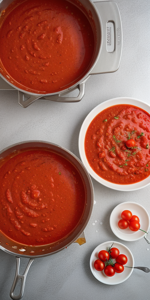 tomato sauce with cherry tomatoes