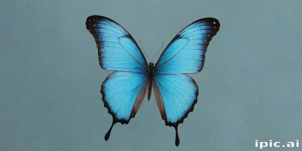 aesthetic blue butterfly