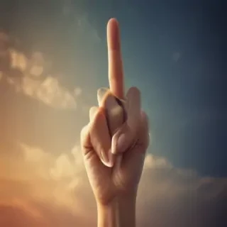 middle finger background