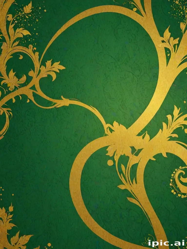green and gold background