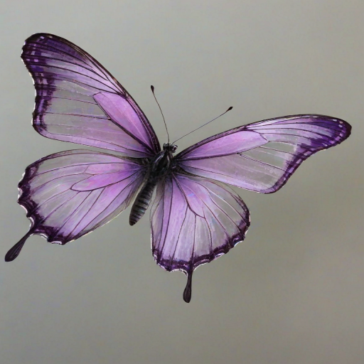 transparent purple butterfly
