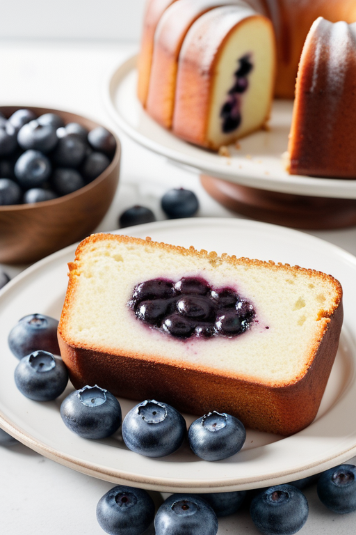 blueberry sour cream pound cake
