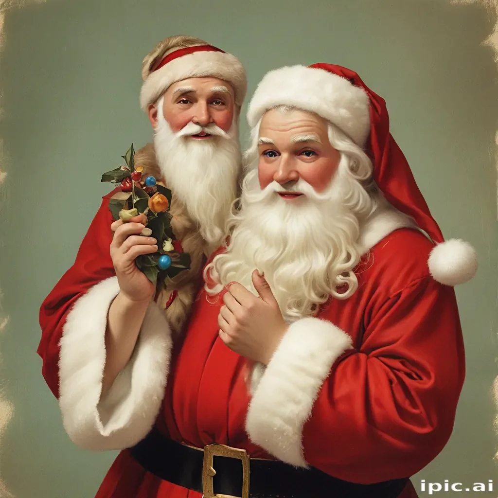 vintage santa images free