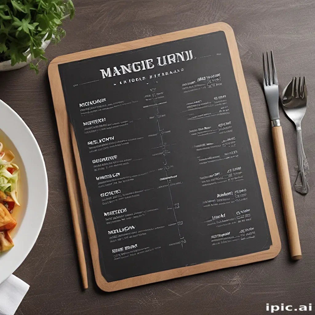 restaurant menu mockup