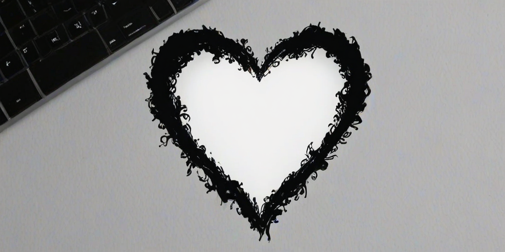 aesthetic black heart wallpaper