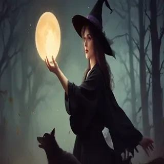 vintage witch art