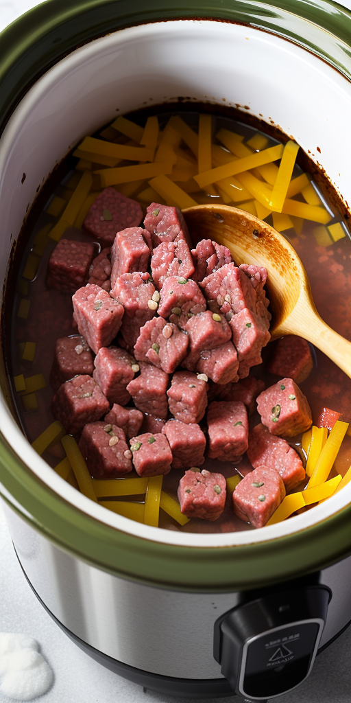 frozen ground beef in crock pot