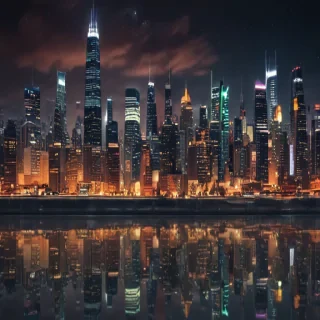 city lights background