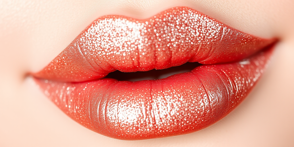 Shimmering rose gold lip mousse "Champagne Bubbles" with a lightweight, whipped texture and fine glitter particles, perfect for glamorous events and holiday parties, non-drying formula