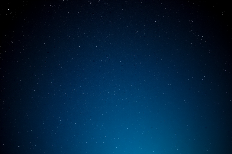 Create an expansive starry sky with a gradient from deep blue to light blue, featuring countless sparkling stars, captured with a DSLR camera at f/2.8 aperture, ISO 400, 30-second exposure, wide-angle view, in a high-resolution format.