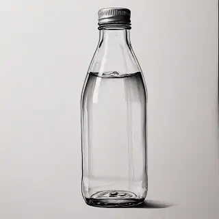 water bottle drawing