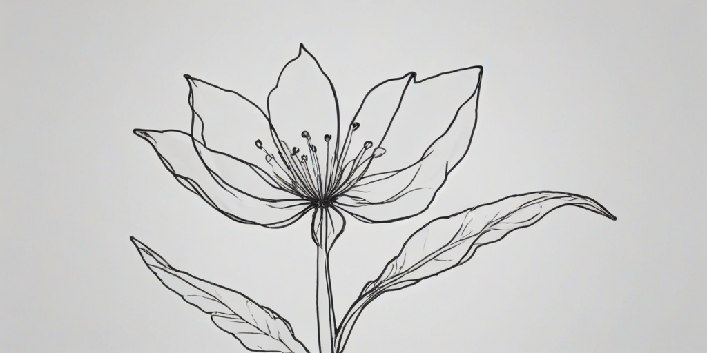 transparent flower outline