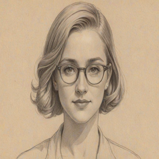 Sublime Hannah Hart, pencil sketch, portrait of Delightful woman 1934s in glasses, hair style beatnik, outline, clear lines, fine lines, 8k