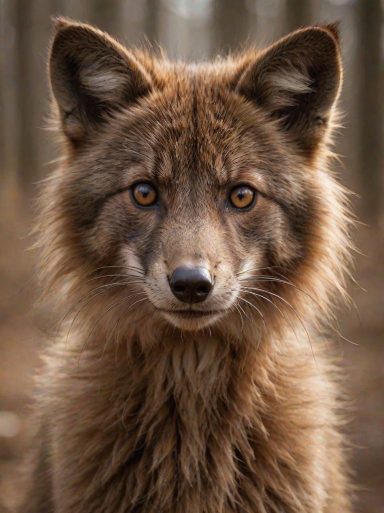 usikshmusik, looking at viewer, no humans, depth of field, animal, realistic, animal focus, brown fur