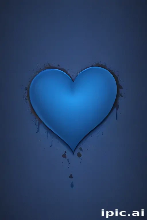 blue heart wallpaper