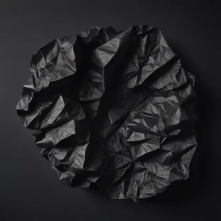 crumpled black paper