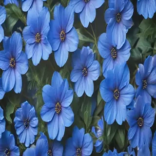 blue flowers background
