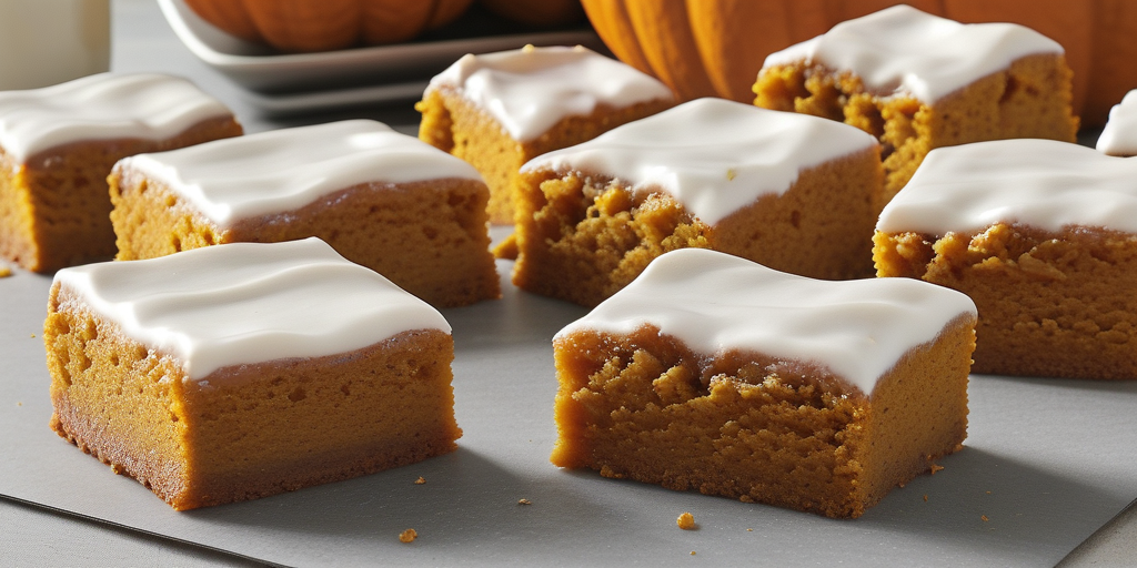 pumpkin bars made with cake mix